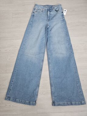 GAP Light Blue High-Waist Wide Leg Jeans